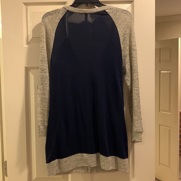 Navy & gray button up cardigan! - Picture 2 of 2